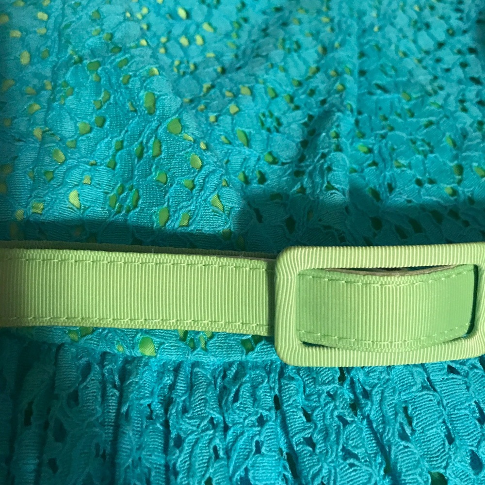 Bright Turquoise/Lime Green Dress